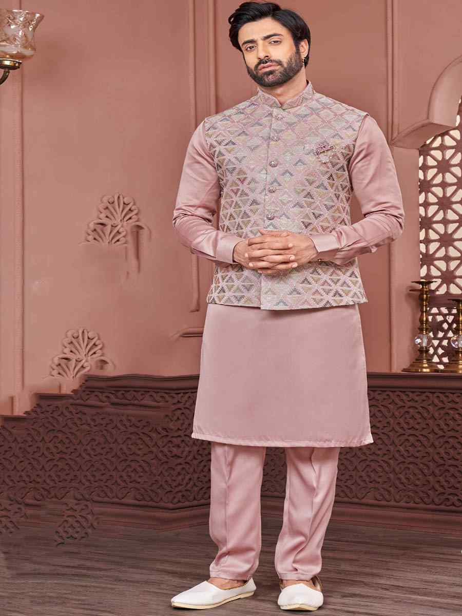 Onion Art Banarasi Silk Woven Festival Wedding Kurta