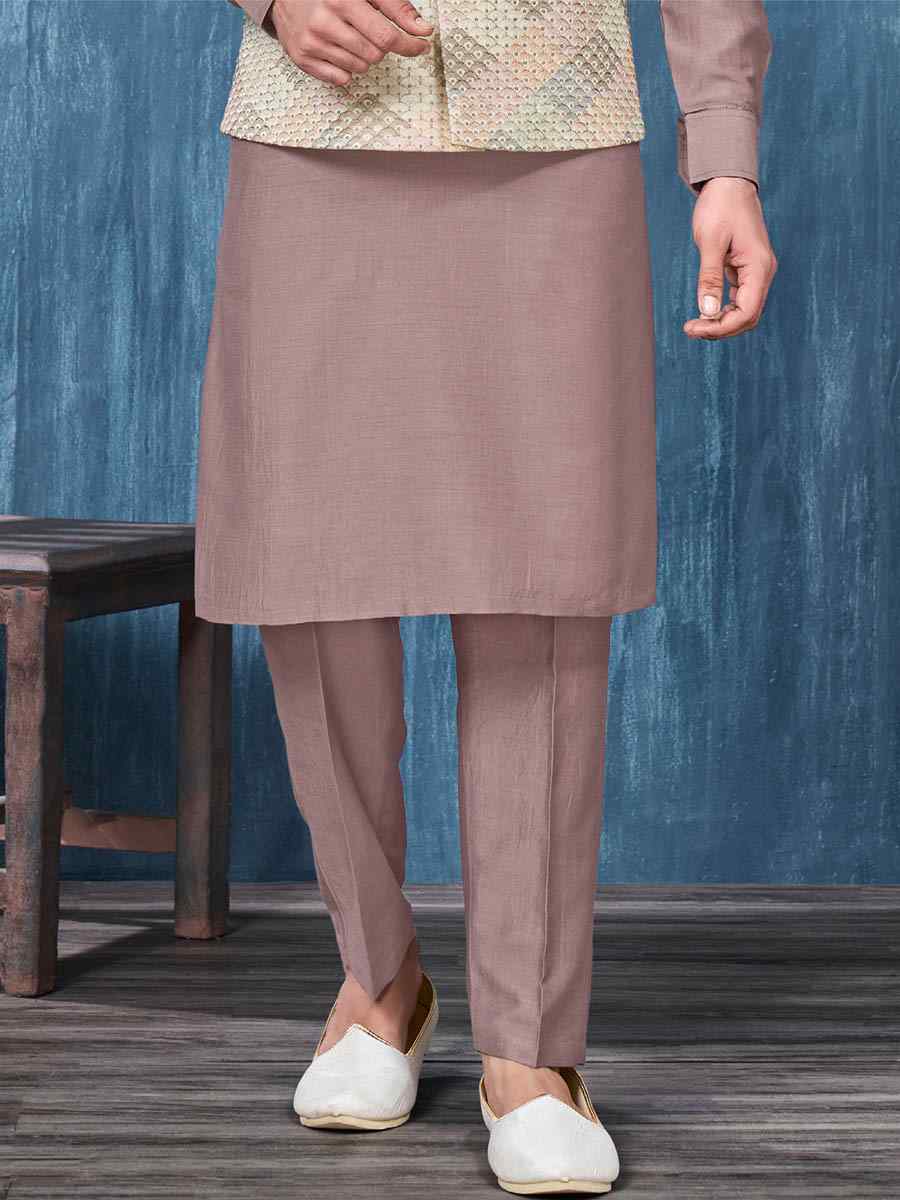 Onion Art Banarasi Silk Woven Festival Wedding Kurta