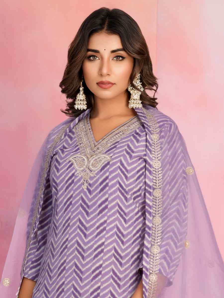 Onion Pink Fresh creap Embroidered Festival Casual Ready Pant Salwar Kameez