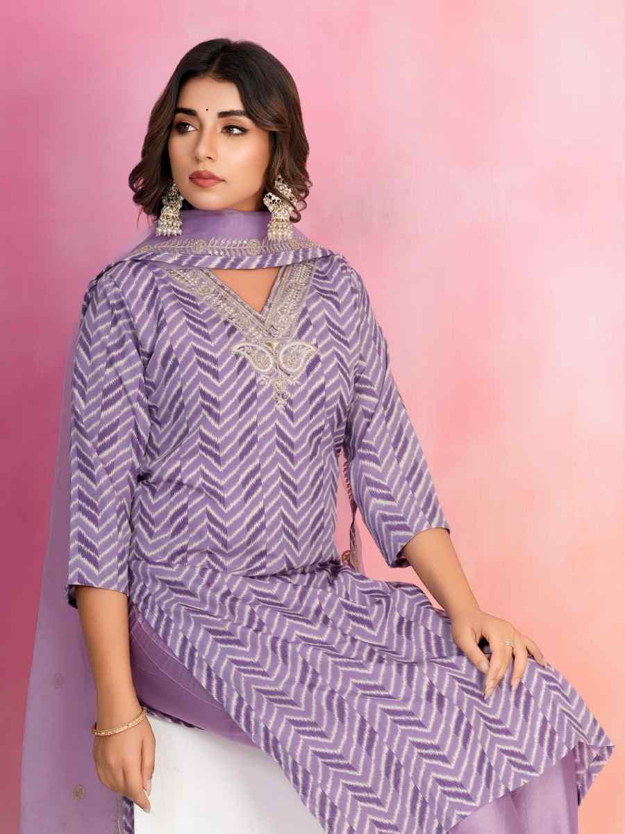Onion Pink Fresh creap Embroidered Festival Casual Ready Pant Salwar Kameez