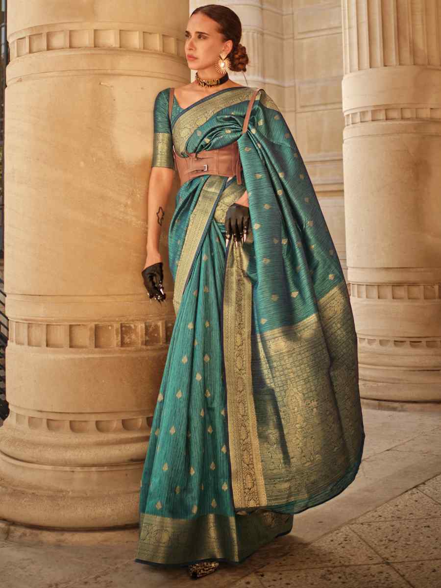 Oxley Green Khadi Silk Handwoven Wedding Festival Heavy Border Saree