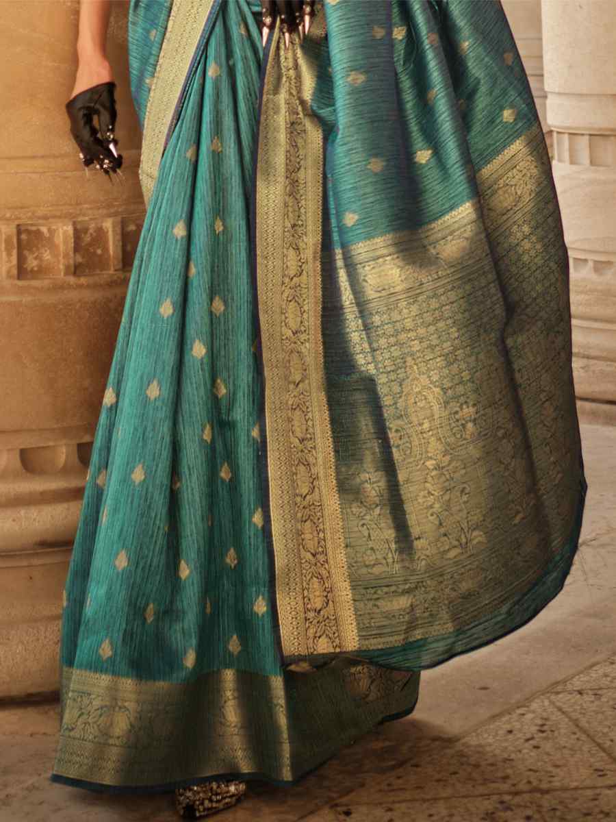 Oxley Green Khadi Silk Handwoven Wedding Festival Heavy Border Saree