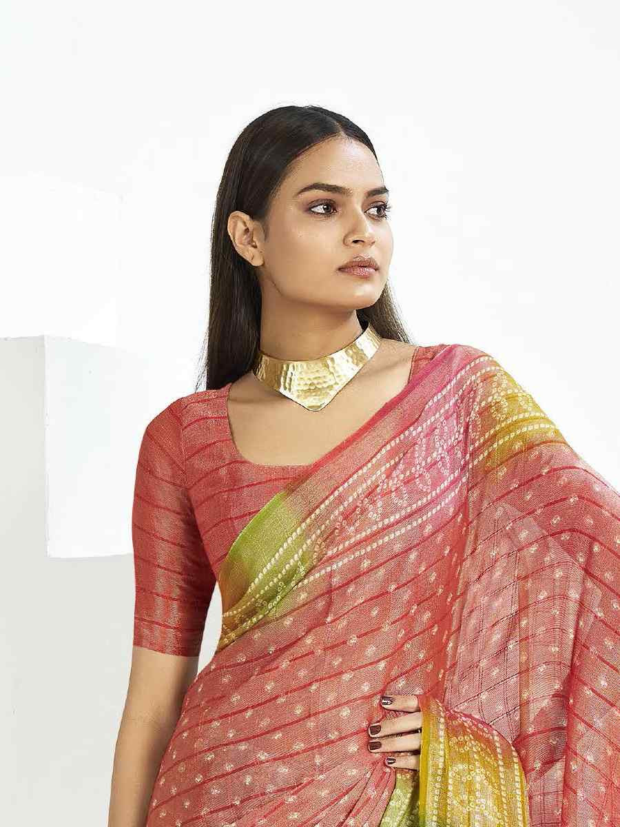 Peach Silk Handwoven Festival Wedding Fancy Heavy Border Saree