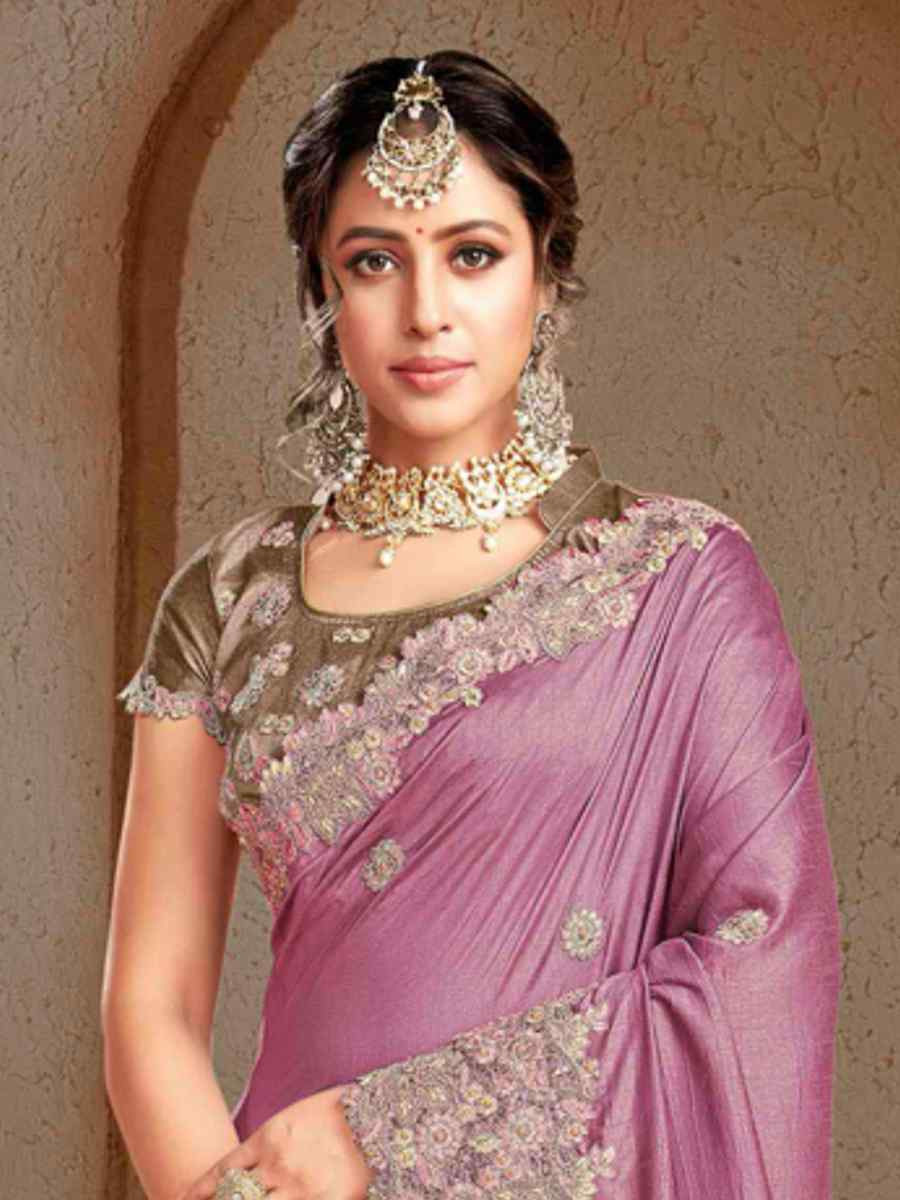 Pink Art Silk Handwoven Festival Wedding Heavy Border Saree