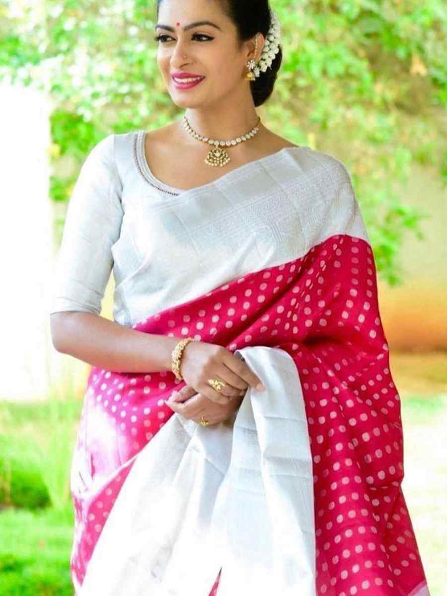 Pink Banarasi Soft Silk Jacquard Festival Wear Fancy Heavy Border Saree