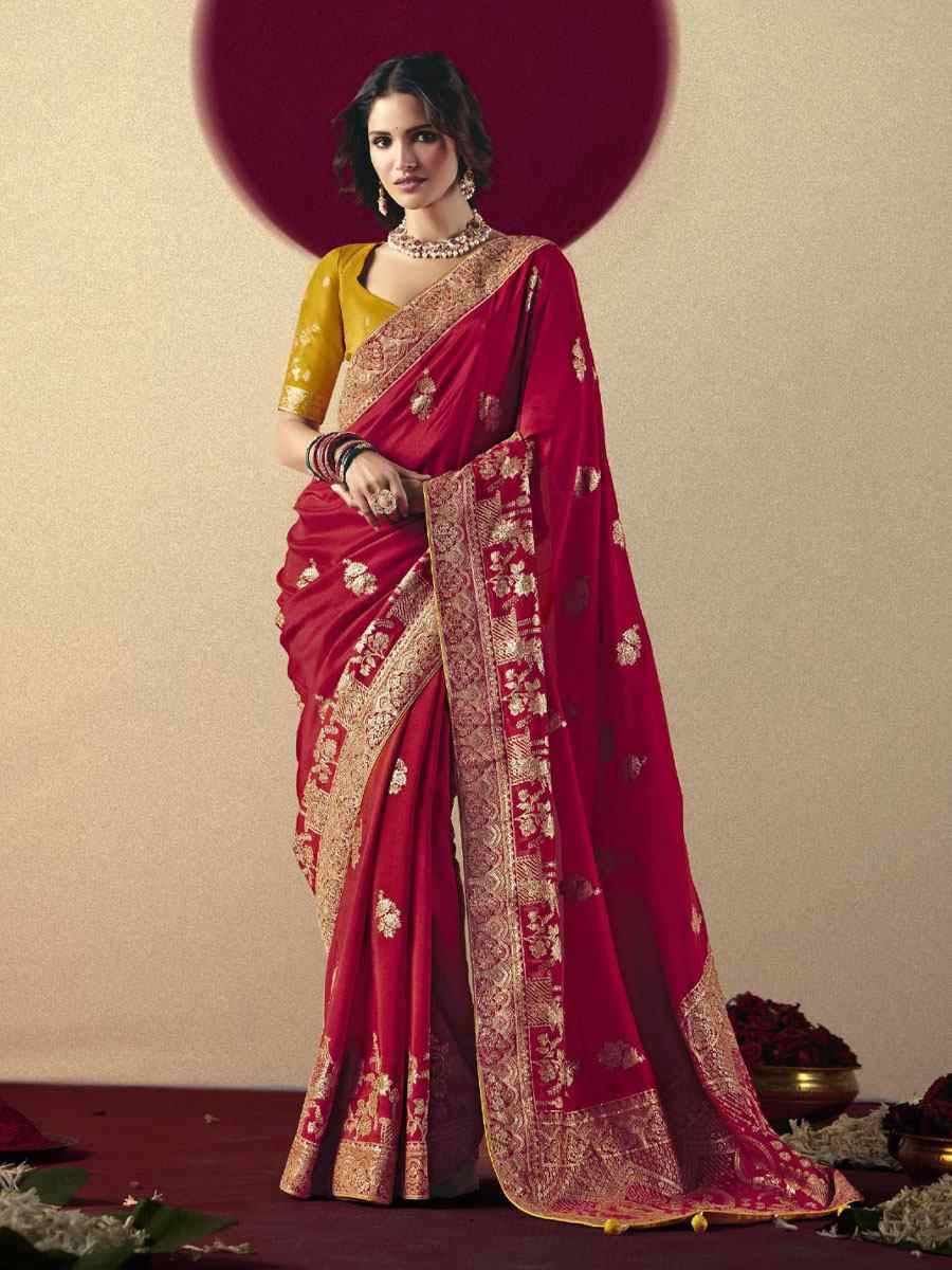 Pink Bemberg Viscose Handwoven Zari Work Traditional Bridal Reception Festival Wedding Fancy Heavy Border Saree