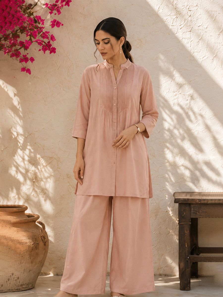 Pink Cotton Plain Festival Casual Party Wear Reday Kurti Bottom Women Wear