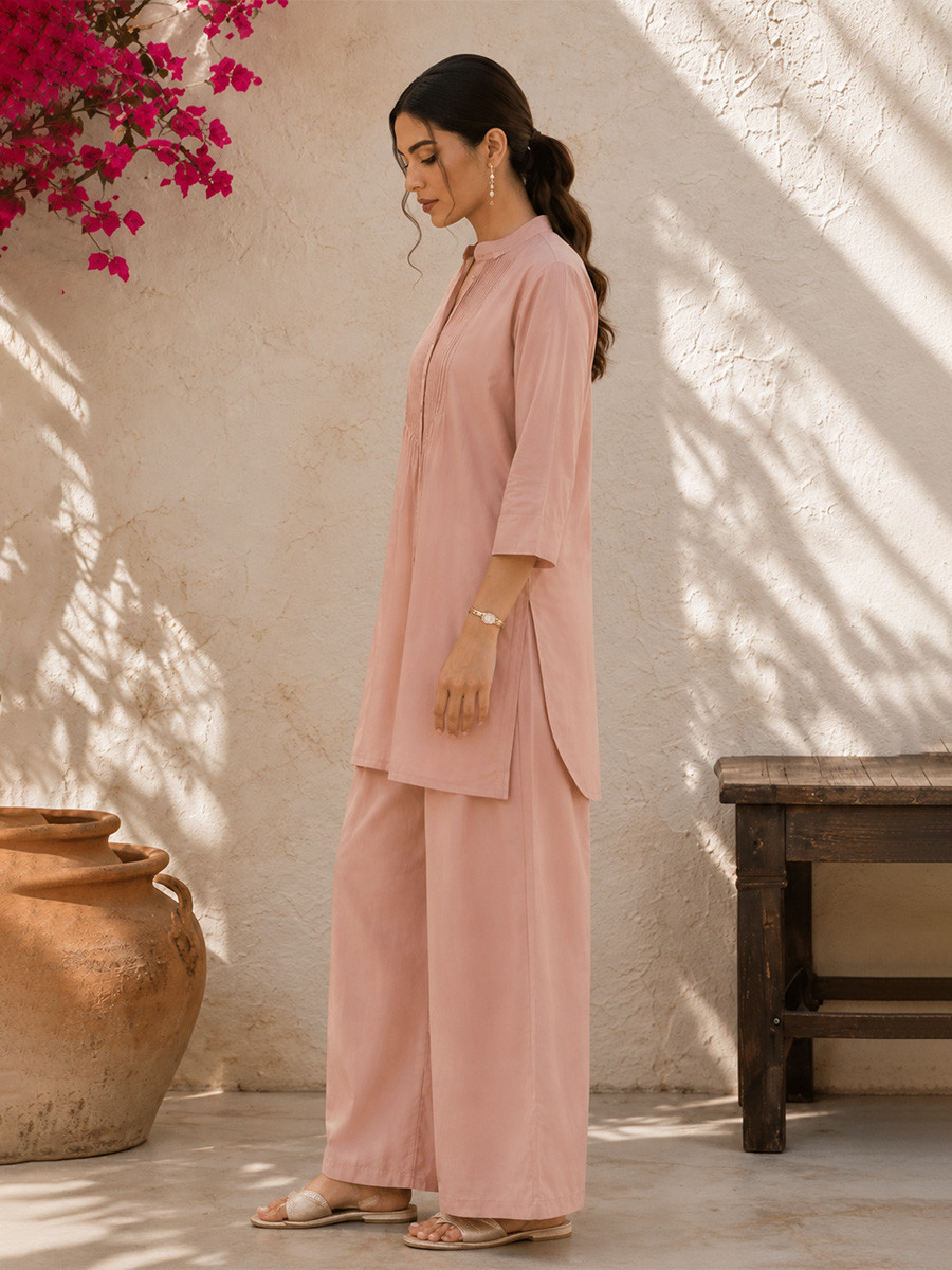 Pink Cotton Plain Festival Casual Party Wear Reday Kurti Bottom Women Wear