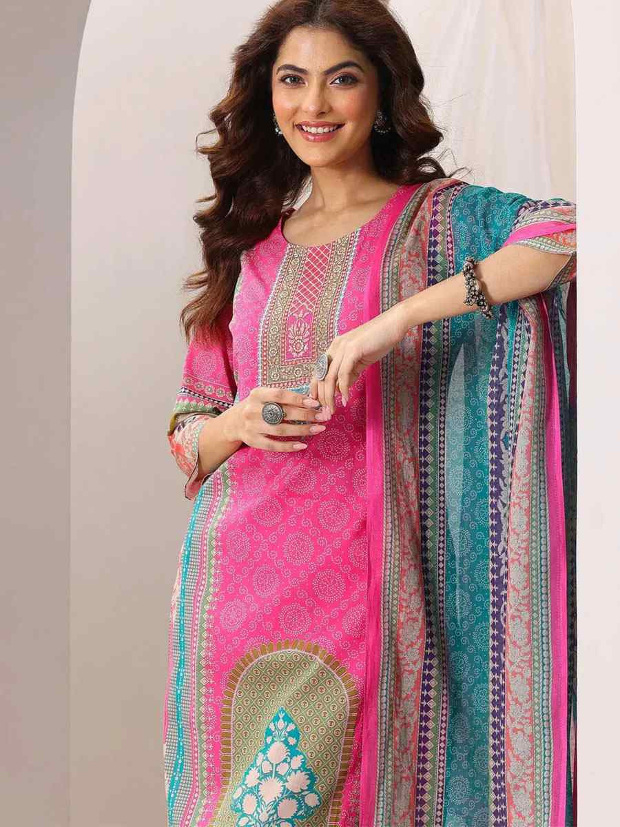 Pink Crepe Embroidery Party Wedding Festival Casual Ready Pant Salwar Kameez