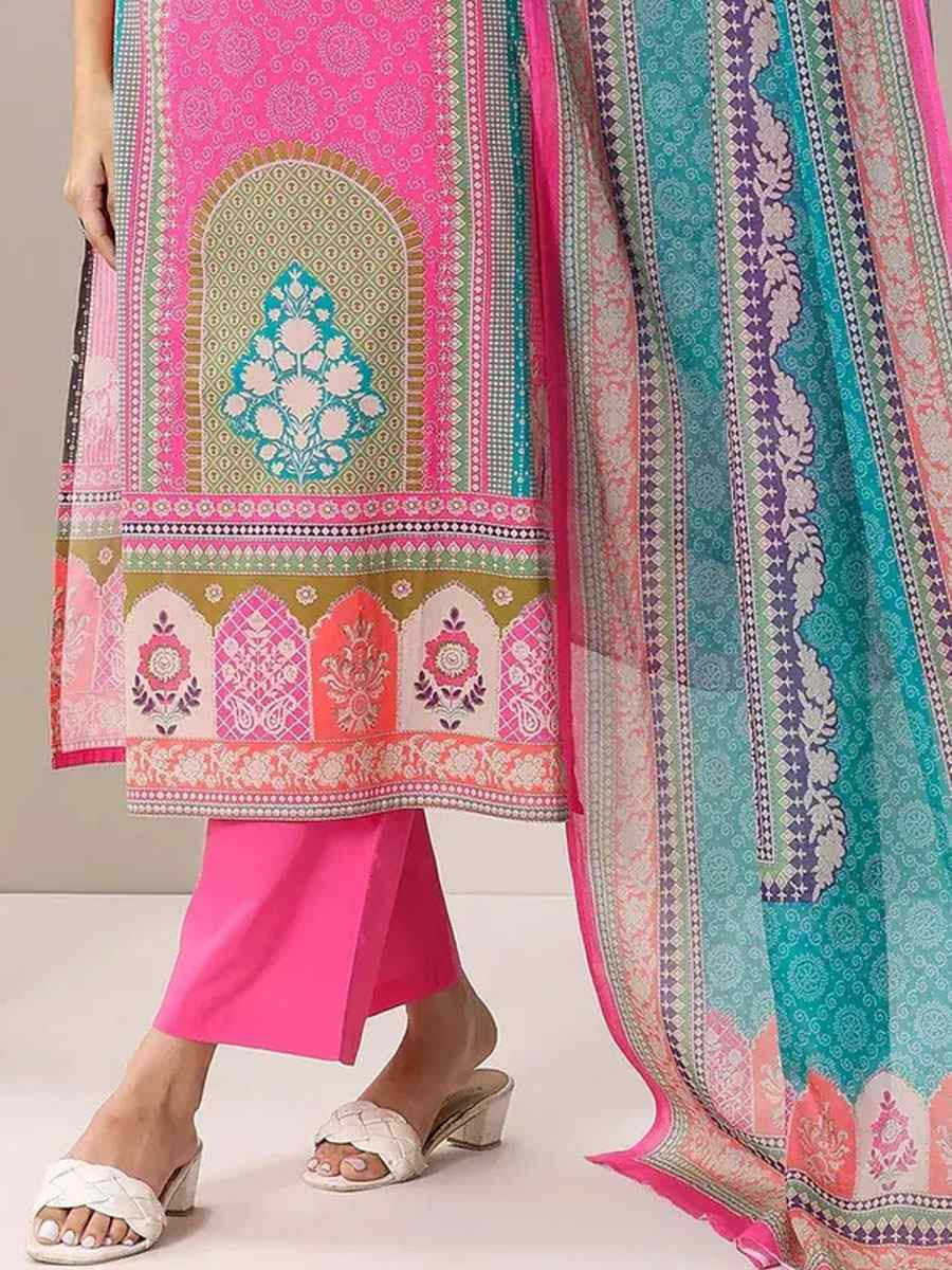 Pink Crepe Embroidery Party Wedding Festival Casual Ready Pant Salwar Kameez