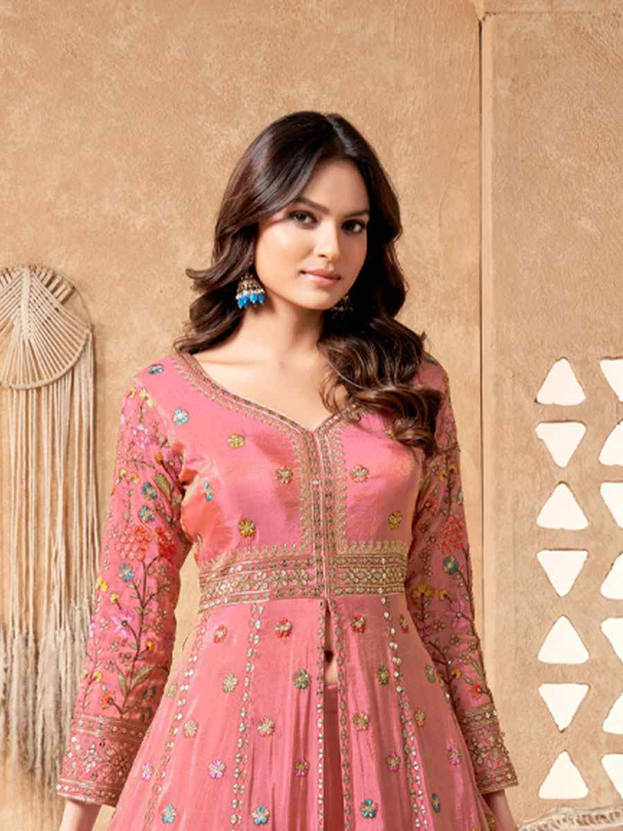 Pink Georgette Embroidery Party Wedding Festival Casual Ready Lawn Salwar Kameez