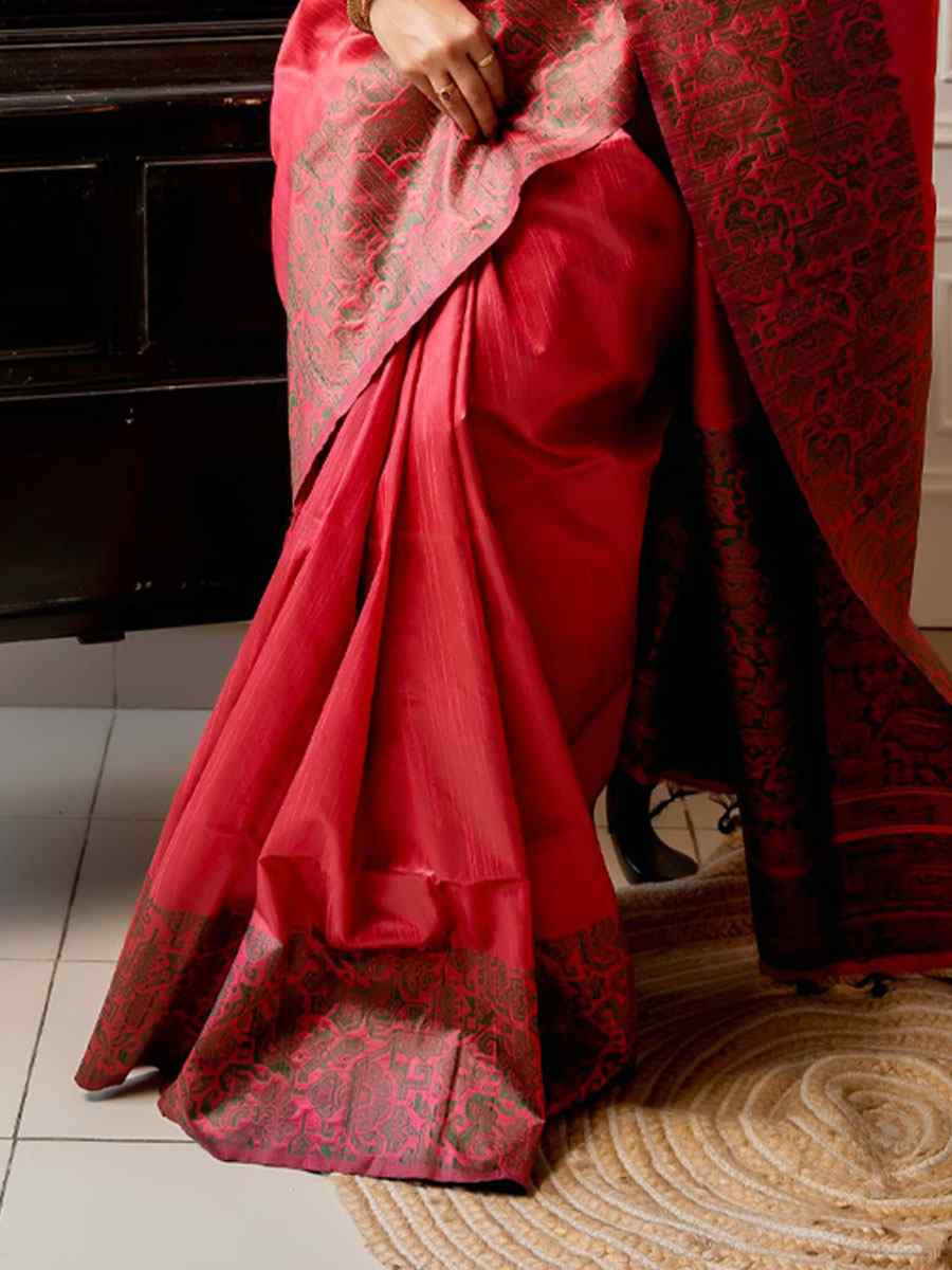 Pink Handloom Raw Silk Handwoven Casual Reception Festival Wedding Fancy Classic Style Sarees