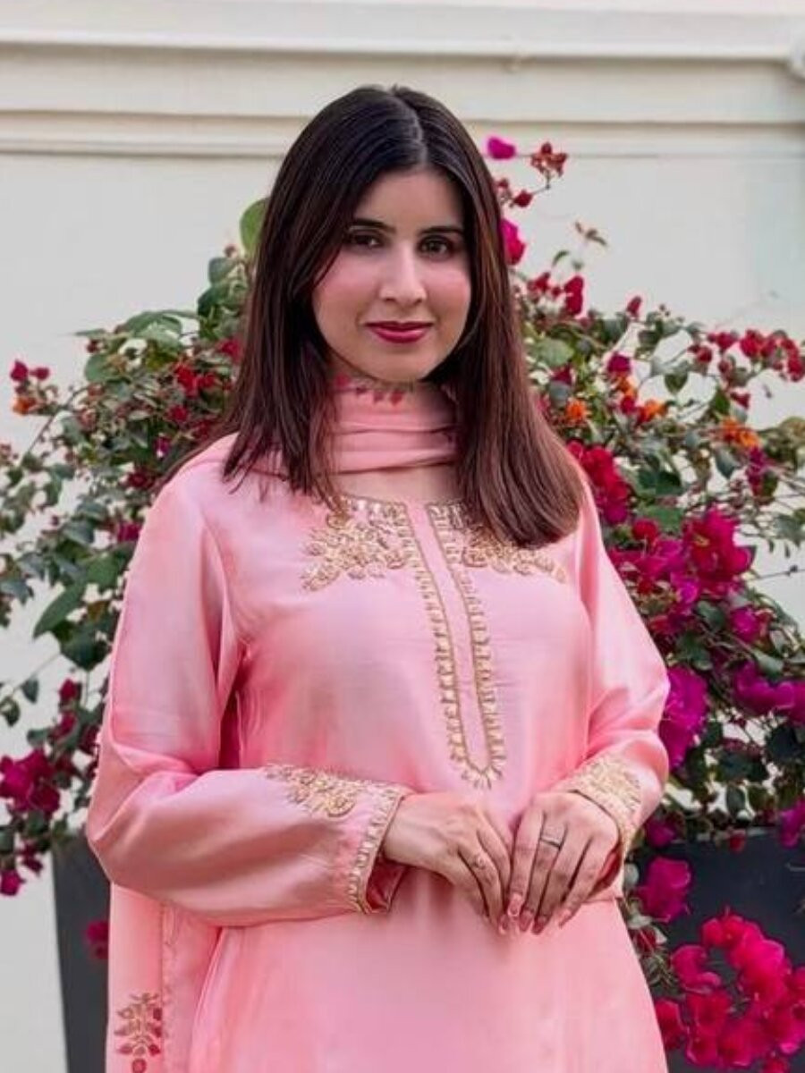 Pink Heavy Creap Silk Embroidery Sequins Wedding Party Festival Casual Ready Palazzo Pant Salwar Kameez