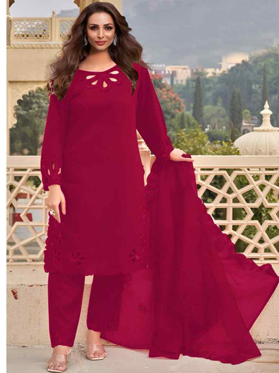 Pink Heavy jimmy Choo Embroidered Festival Wedding Pant Bollywood Style Salwar Kameez