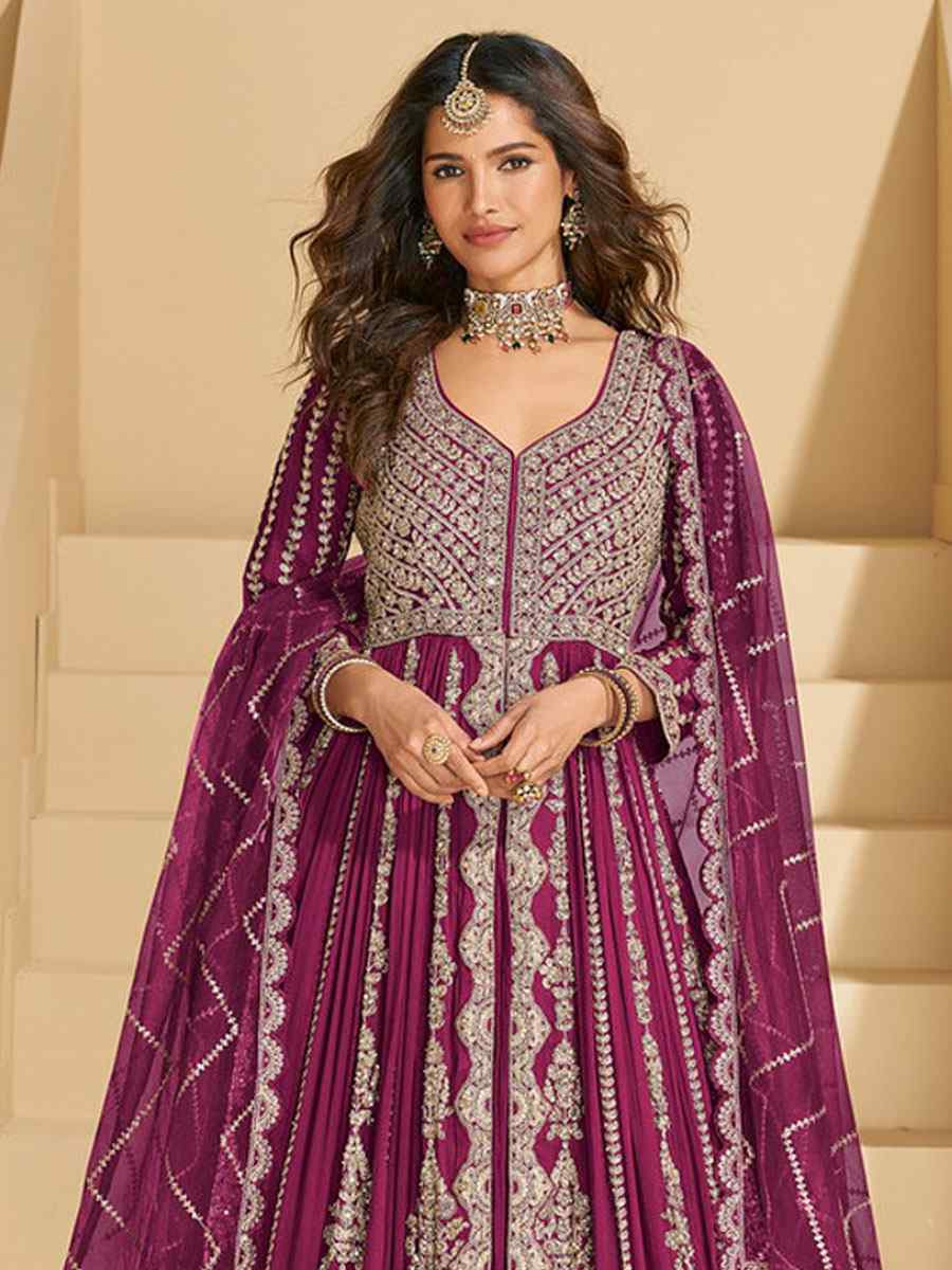 Pink Heavy Real Chinon Embroidered Wedding Reception Festival Ready Heavy Border Kurti Lehenga Choli