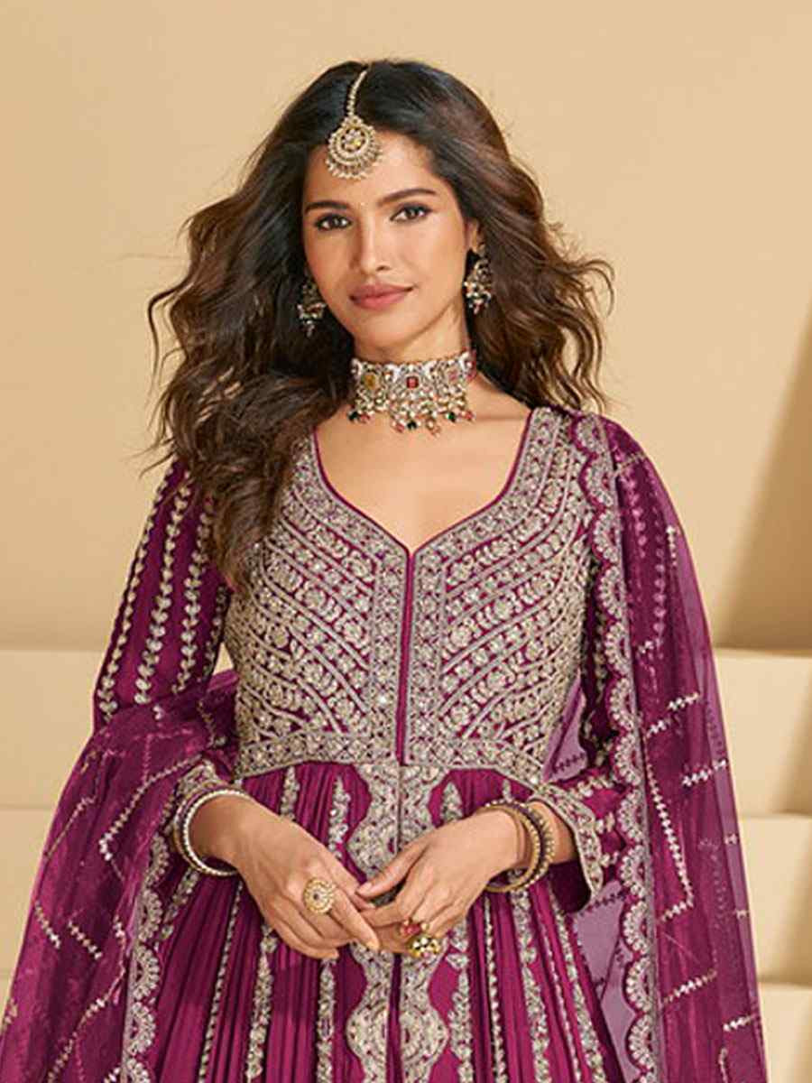 Pink Heavy Real Chinon Embroidered Wedding Reception Festival Ready Heavy Border Kurti Lehenga Choli