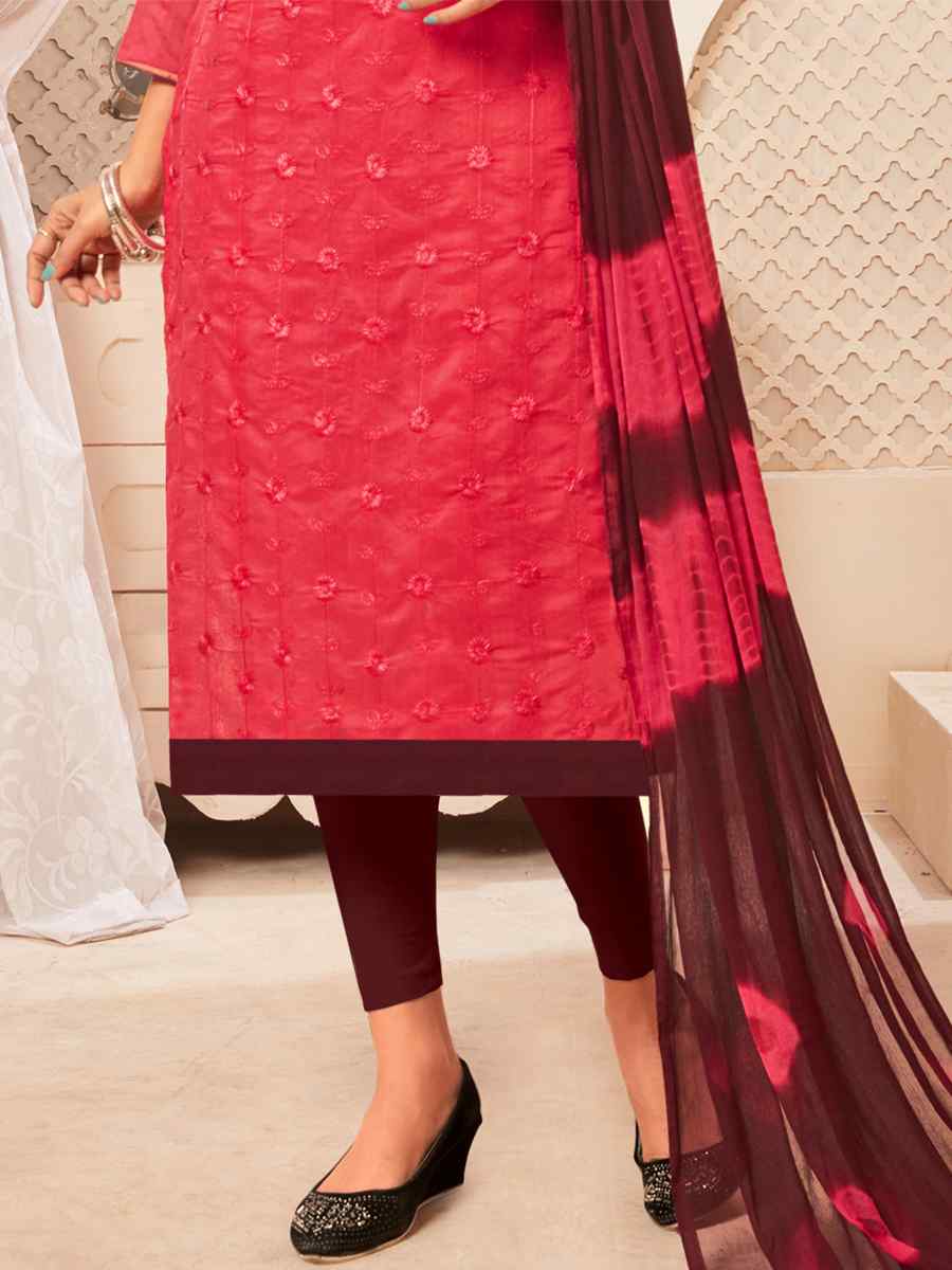 Pink Modal Silk Embroidered Casual Festival Pant Salwar Kameez