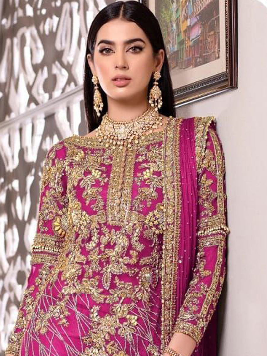 Pink Net Embroidered Festival Party Pant Salwar Kameez