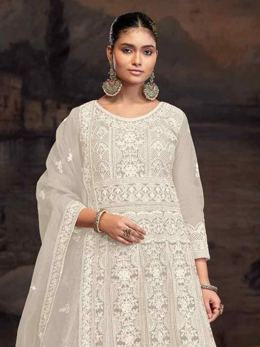 Pink Net Embroidered Festival Wedding Anarkali Salwar Kameez