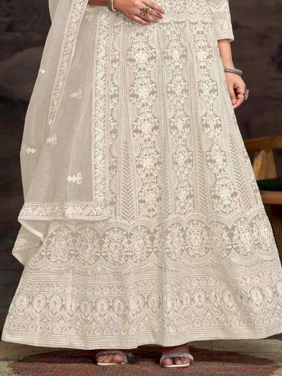 Pink Net Embroidered Festival Wedding Anarkali Salwar Kameez