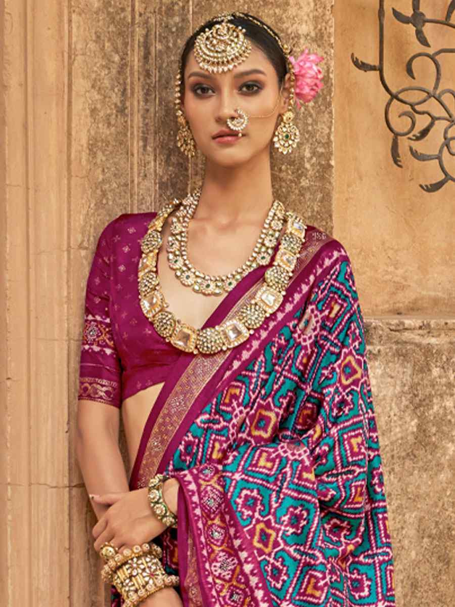 Pink Printed Festival Casual Wedding Cocktail Party Fancy Classic Heavy Border Saree