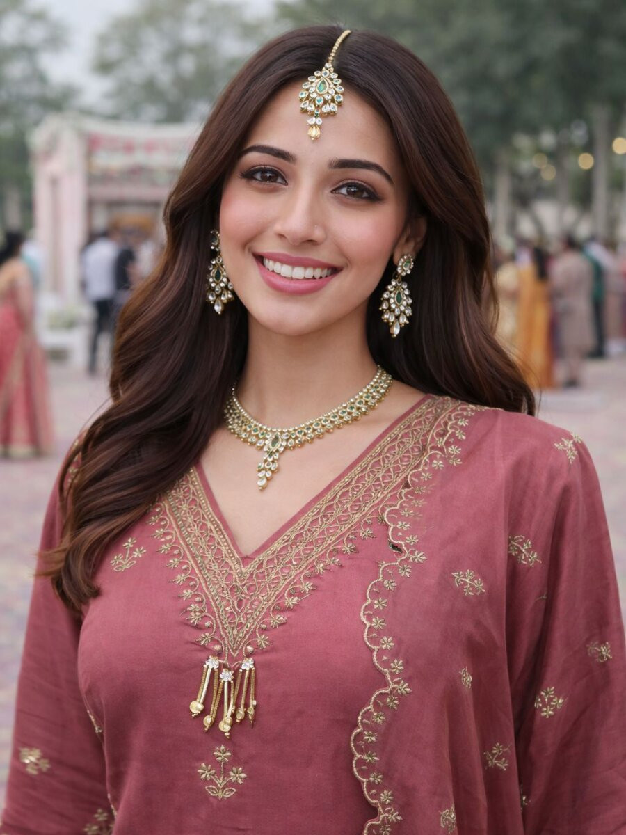 Pink Real Premium Roman Silk Embroidery Sequins Wedding Party Festival Casual Ready Palazzo Pant Salwar Kameez