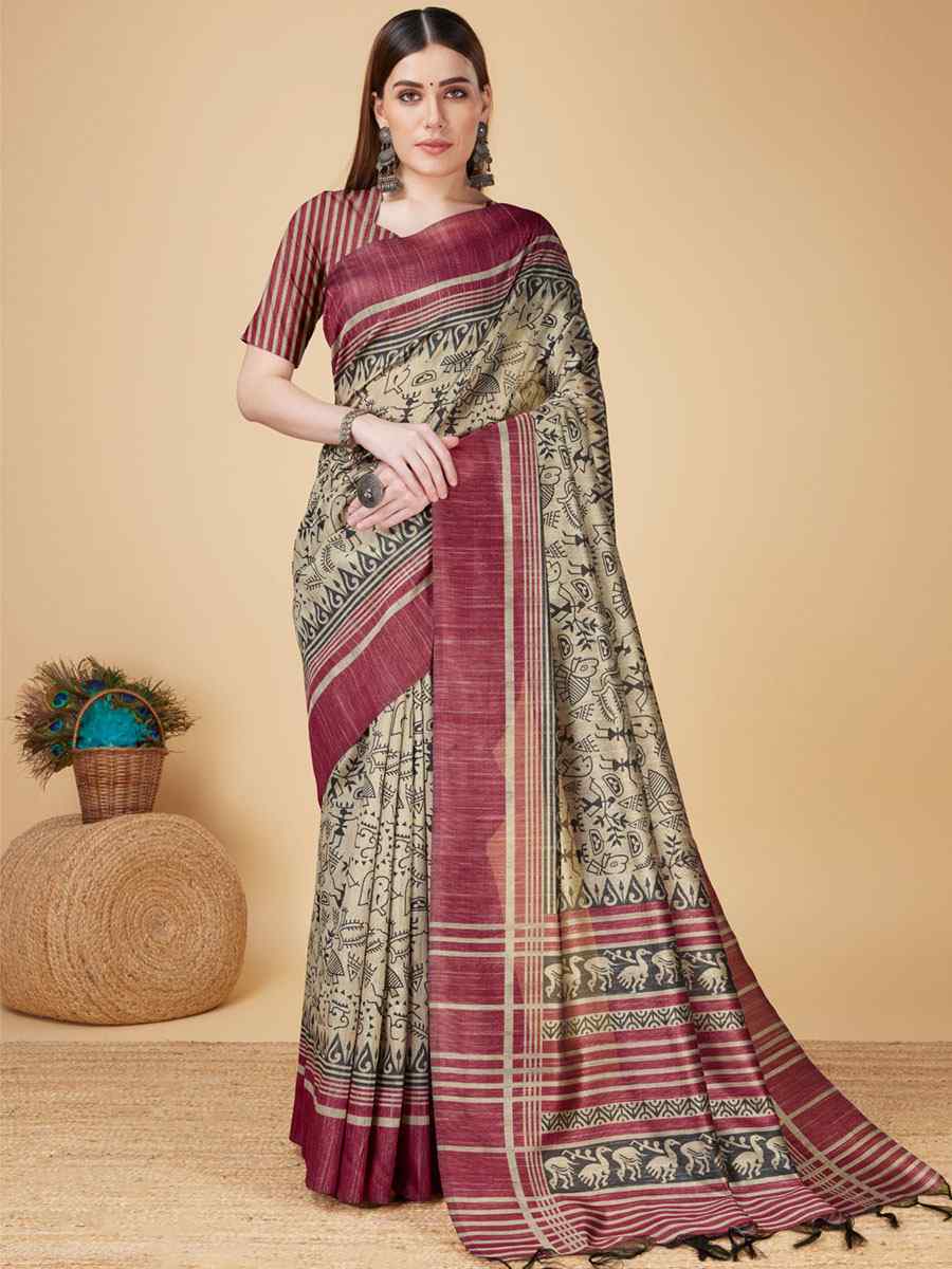 Pink Satin Brasso Handwoven Wedding Festival Heavy Border Saree