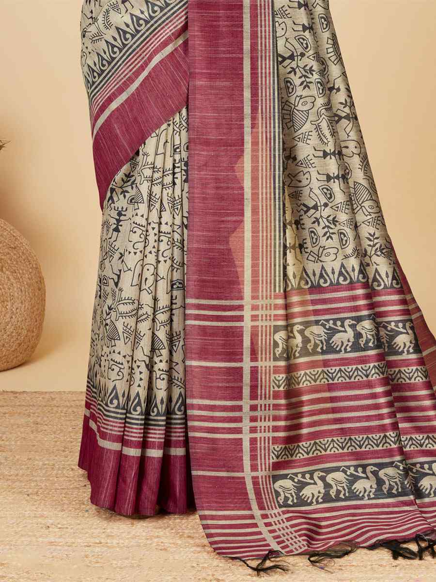 Pink Satin Brasso Handwoven Wedding Festival Heavy Border Saree