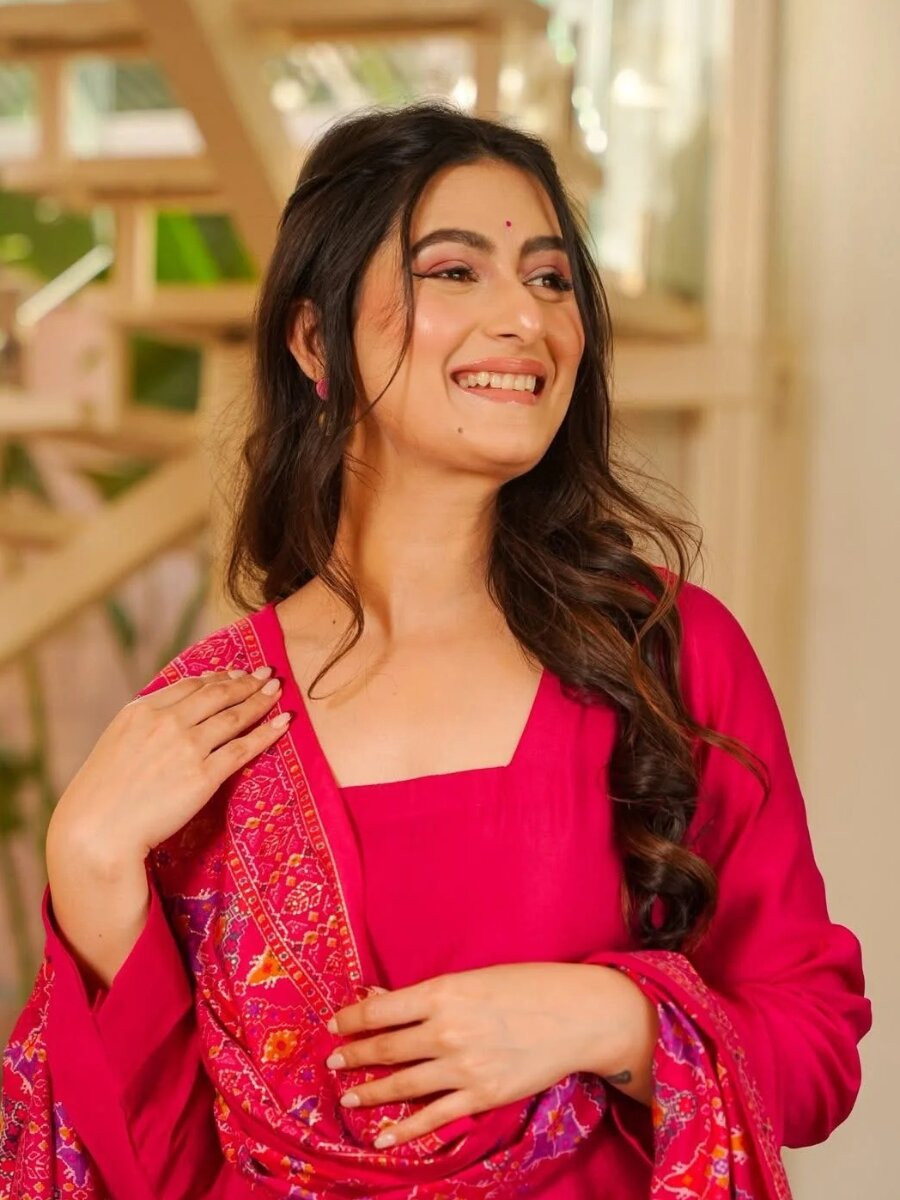 Pink Silk Crepe Printed Wedding Party Festival Casual Ready Palazzo Pant Salwar Kameez