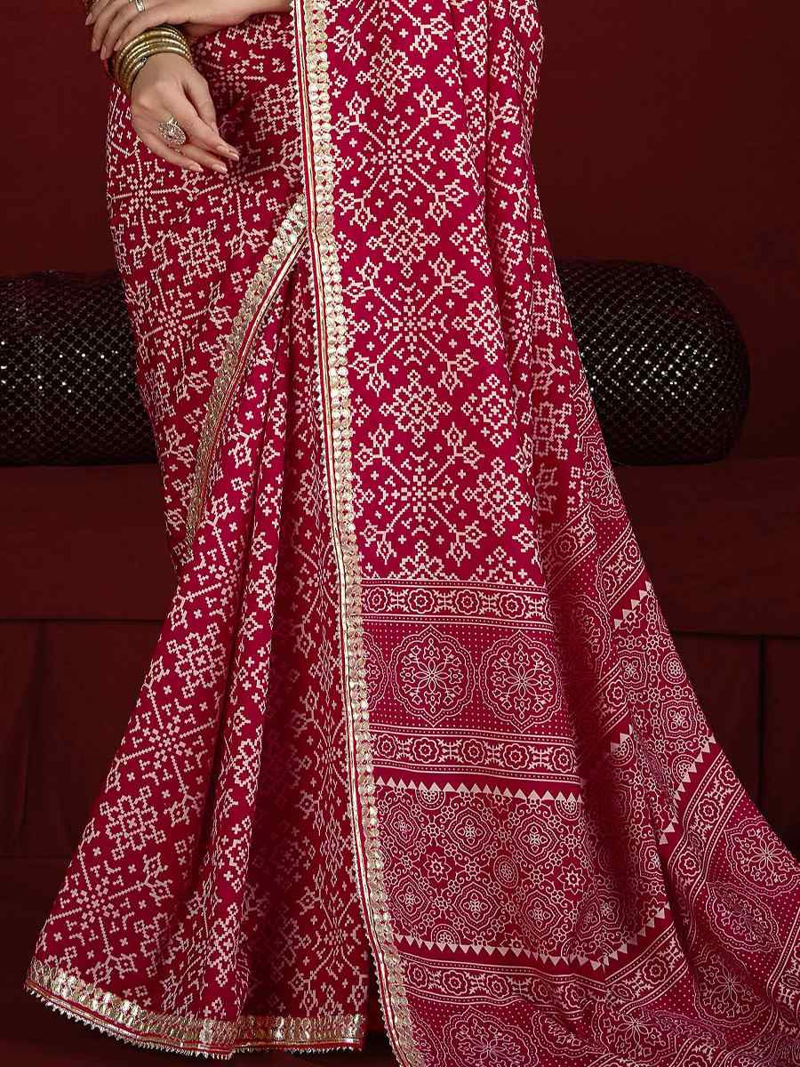 Pink Silk Handwoven Festival Wedding Fancy Heavy Border Saree