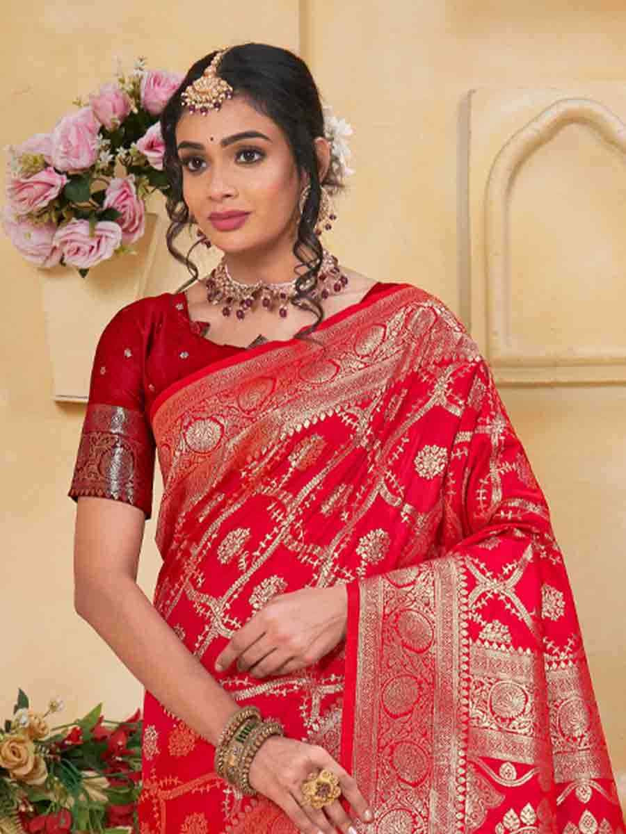 Pink Silk Handwoven Festival Wedding Fancy Heavy Border Saree