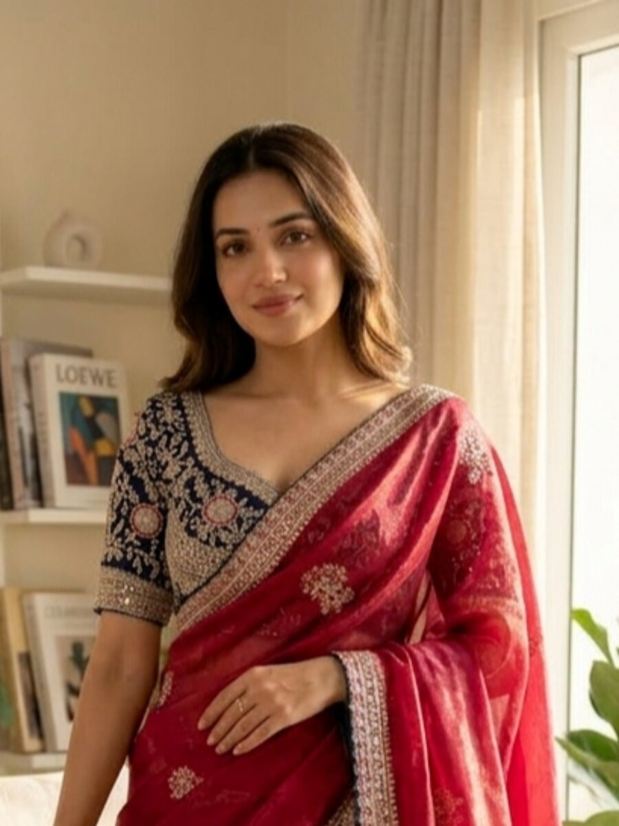 Pink Soft Frendy Satin Embroidery Sequins Zari Wedding Reception Party Festival Casual Heavy Border Sarees