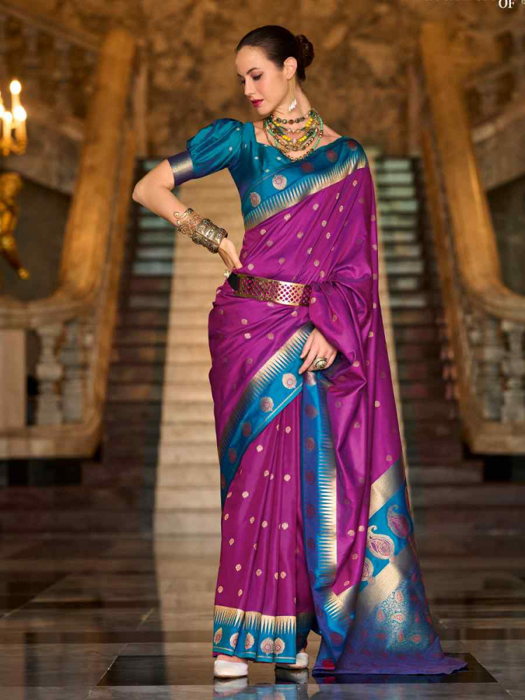 Pink Soft Silk Handwoven Festival Wedding Fancy Heavy Border Saree