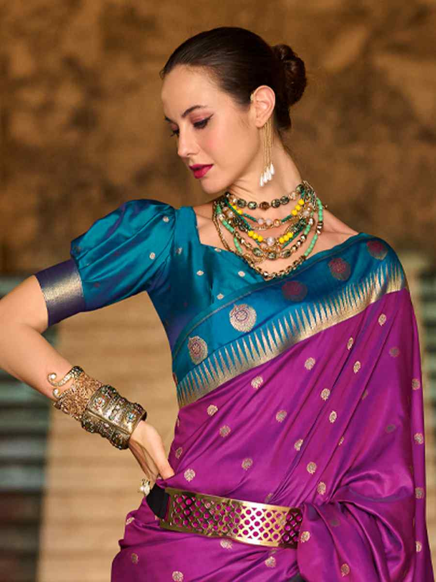 Pink Soft Silk Handwoven Festival Wedding Fancy Heavy Border Saree