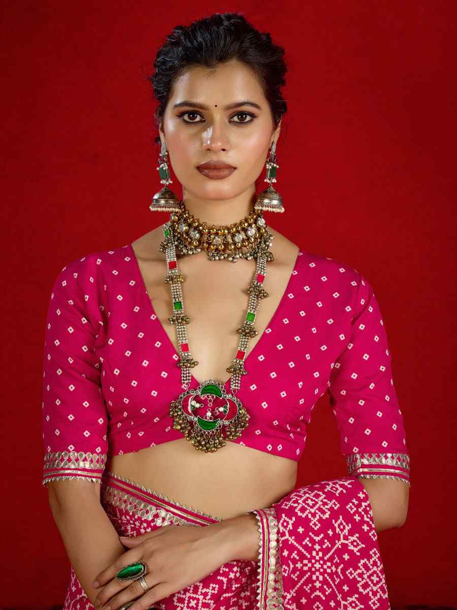 Pink Velvet Tussar Silk Printed Embroidery Casual Reception Festival Wedding Fancy Classic Style Sarees