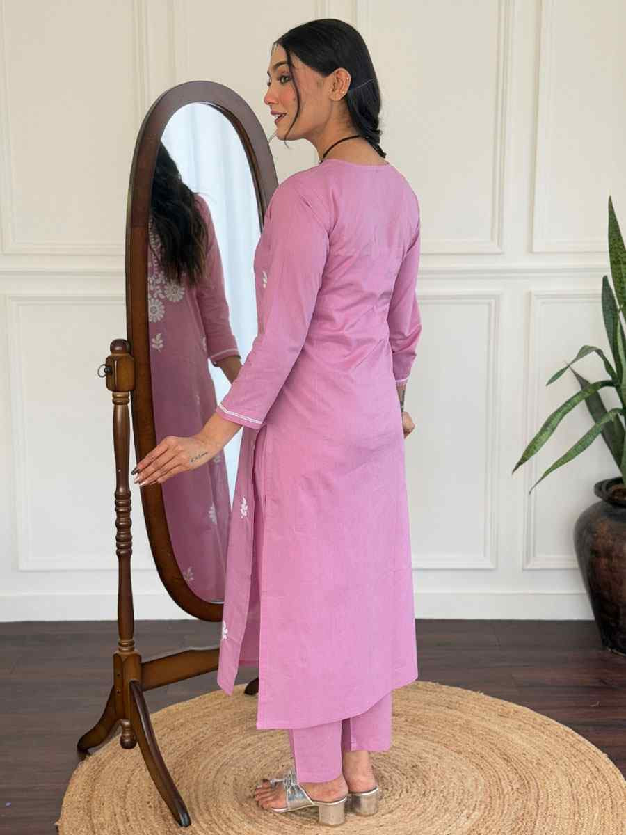 Pink Viscose Embroidery Party Wedding Festival Casual Ready Pant Salwar Kameez