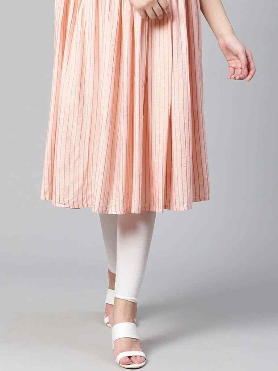 Pink Viscose Rayon Printed Festival Casual Kurti