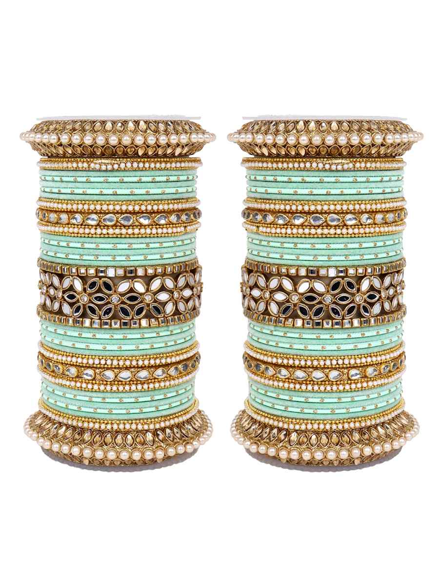 Pista Alloy Festival Wear Kundan Bangles