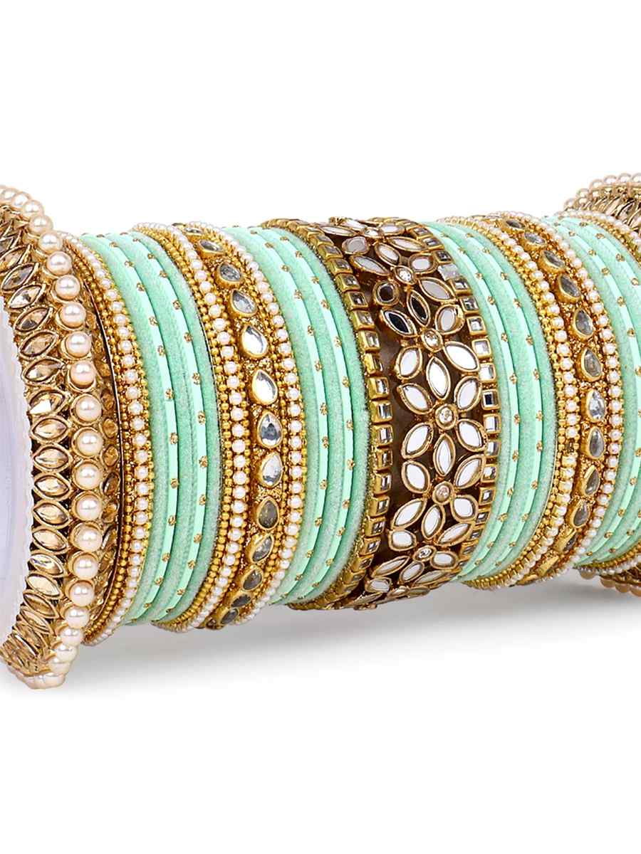 Pista Alloy Festival Wear Kundan Bangles