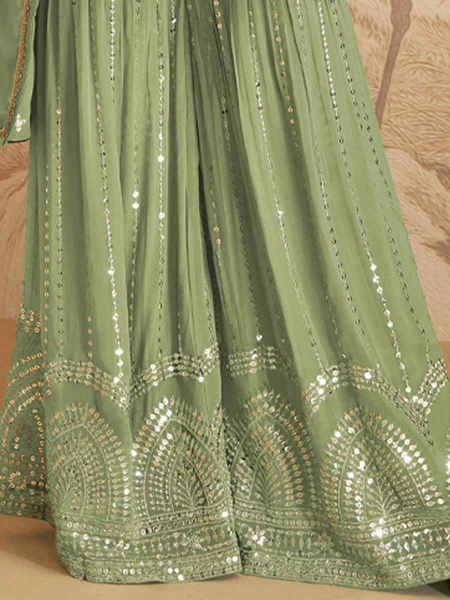 Pista Chinon Crub Embroidered Festival Wedding Palazzo Pant Salwar Kameez