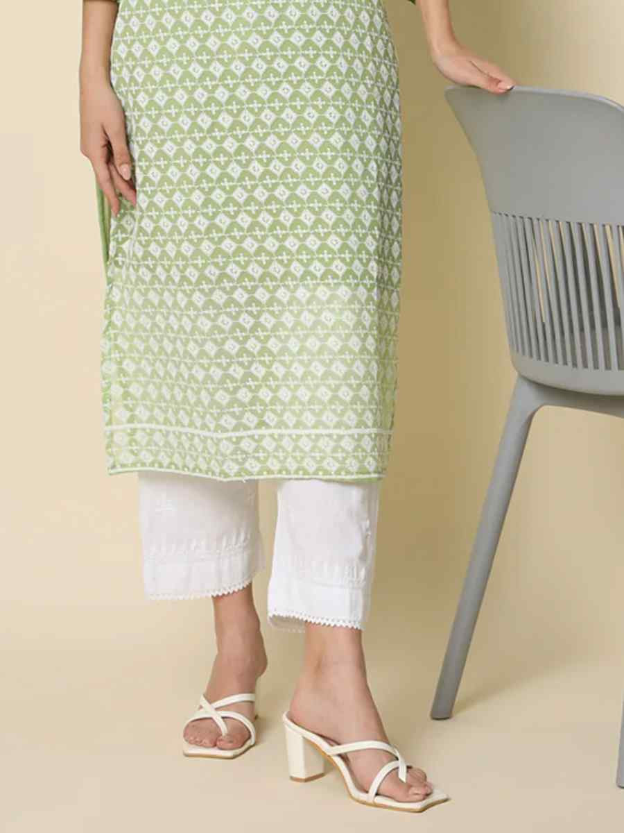 Pista Georgette Embroidered Festival Casual Kurti