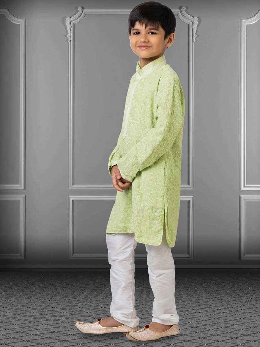 Pista Georgette Embroidered Festival Kurta Pyjama Boys Wear