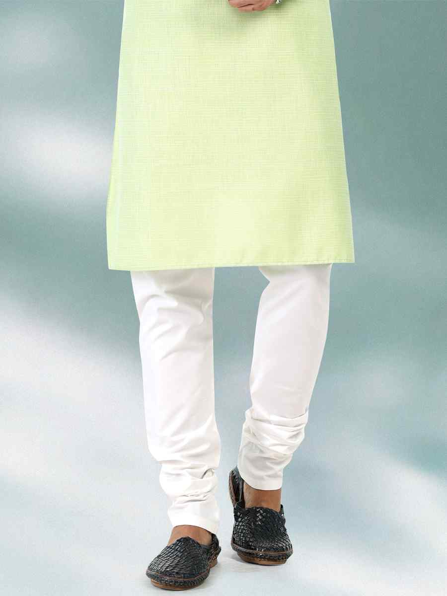 Pista Green Premium Linen Cotton Woven Festival Party Kurta