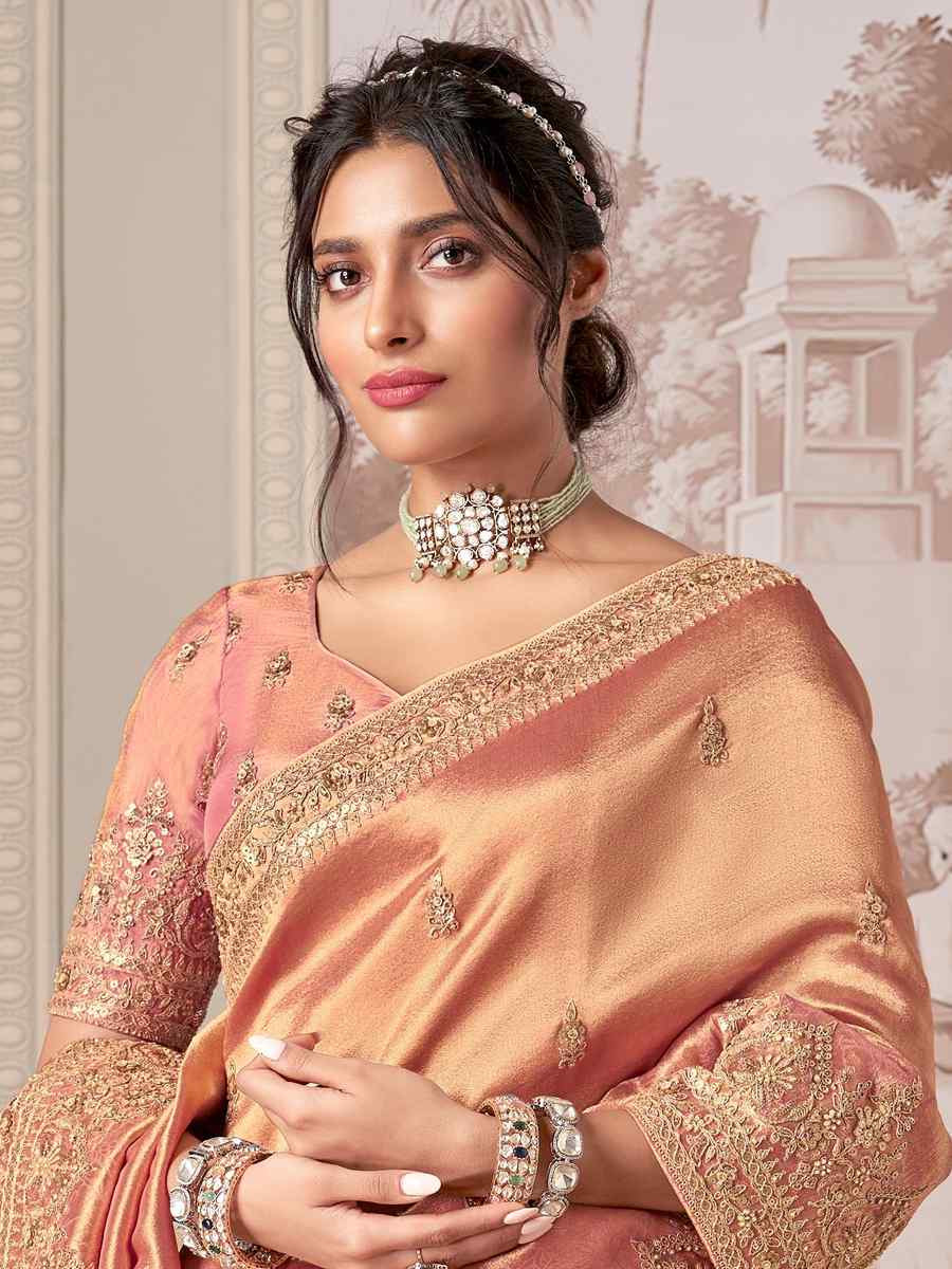 Pista Green Silk Embroidered Festival Wedding Fancy Heavy Border Saree