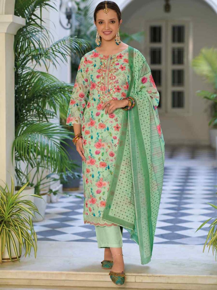 Pista Heavy Linen Embroidered Festival Casual Ready Pant Salwar Kameez