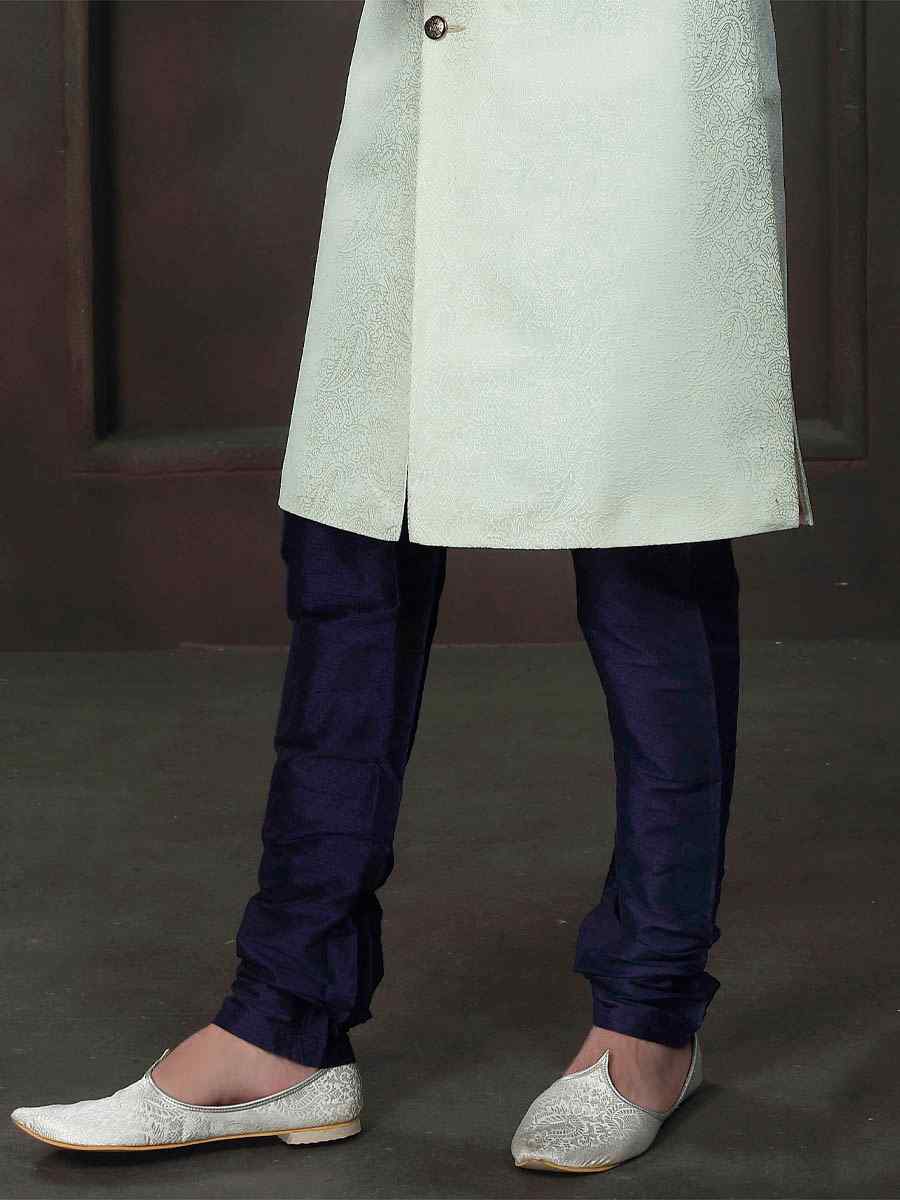 Pista Imported Woven Party Wedding Sherwani