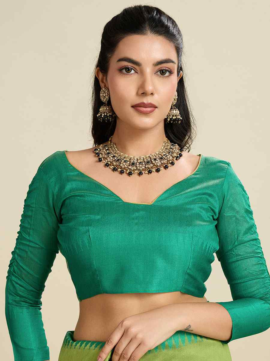 Pista Premium Khadi Raw Silk Zari Handwoven Casual Reception Festival Wedding Fancy Classic Style Sarees