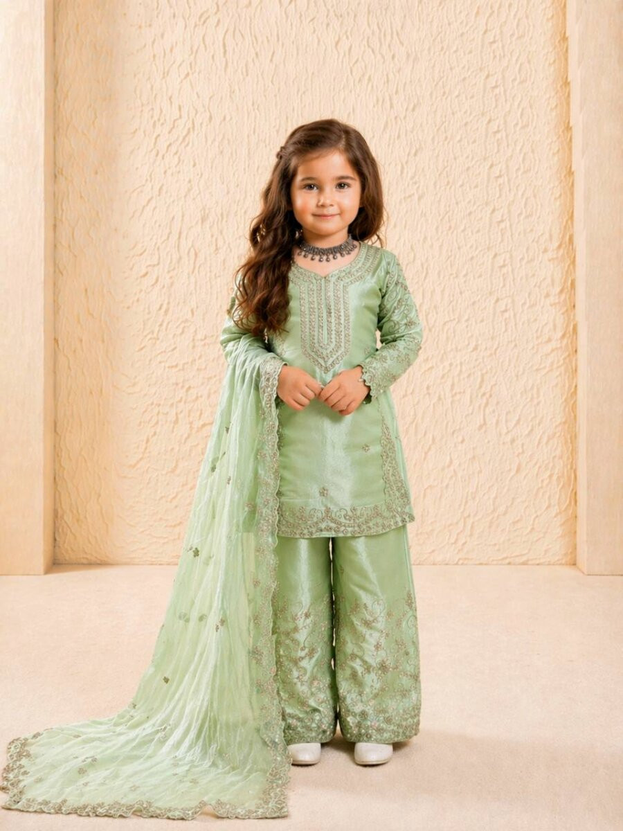 Pista Pure GMY Silk Embroidered Sequins Ethnic Casual Party Wedding Ready Salwars Girls Wear