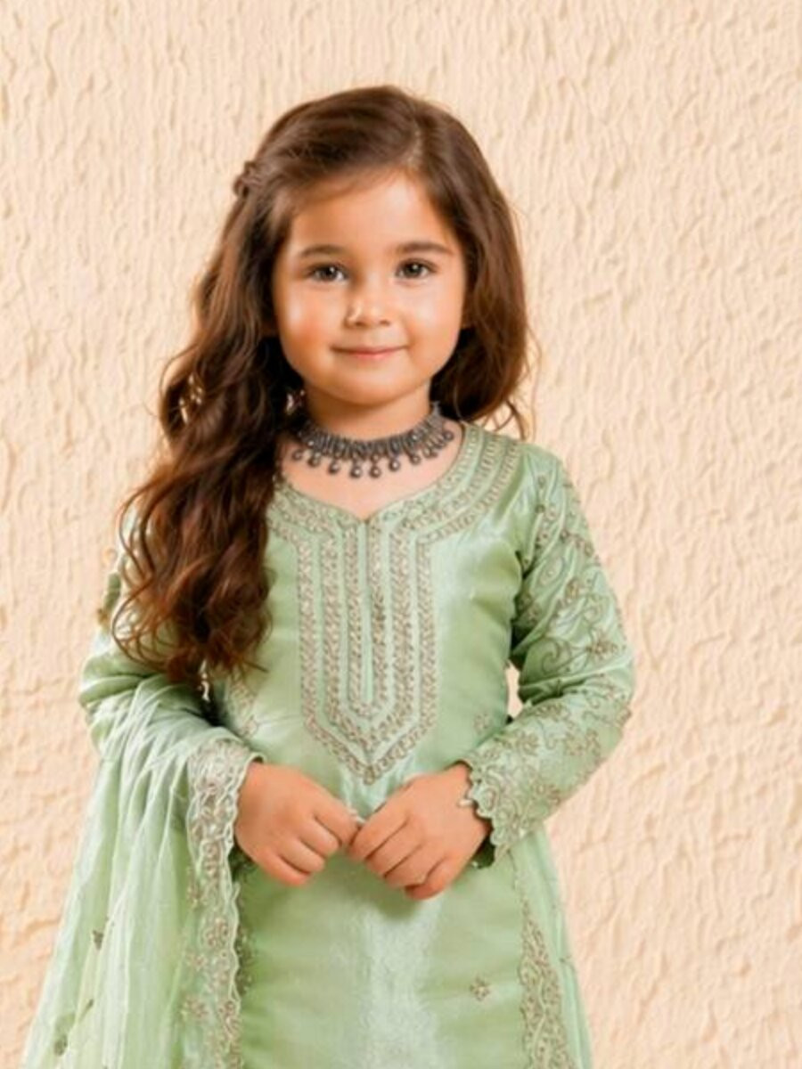 Pista Pure GMY Silk Embroidered Sequins Ethnic Casual Party Wedding Ready Salwars Girls Wear