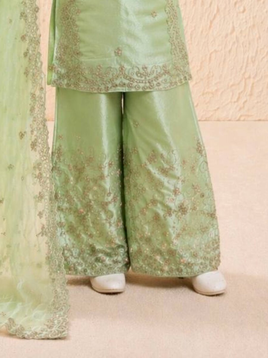 Pista Pure GMY Silk Embroidered Sequins Ethnic Casual Party Wedding Ready Salwars Girls Wear
